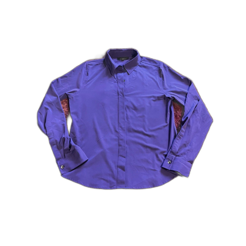 Averly Purple Long Sleeve Button-Up Shirt